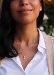 1 A Little Gold Heart Necklace, Stainless Steel