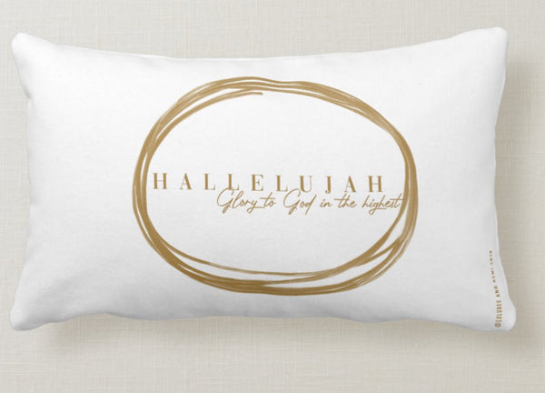 A Scripture Collection Hallelujah glory to God Throw Pillow