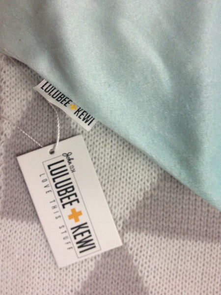 Modern Geometric Knit Throw Blanket in Grey - LuluBee+Kewi 