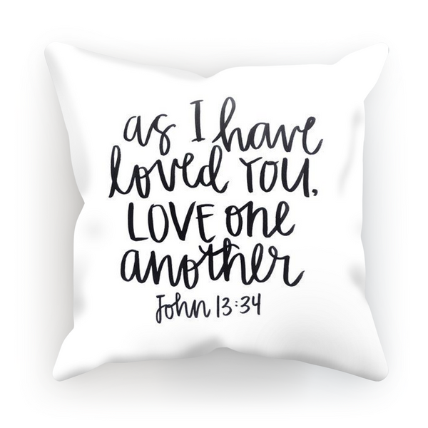 John 13:34 Throw Pillow by LuluBee and Kewi Cushion - LuluBee+Kewi 