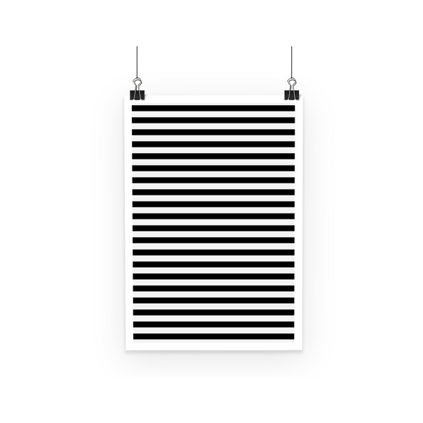 Black + White Stripes Poster, by LuluBee + Kewi - LuluBee+Kewi 