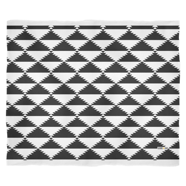Aztec Pattern Triangle, Black + White Blanket, 3 sizes - LuluBee+Kewi 